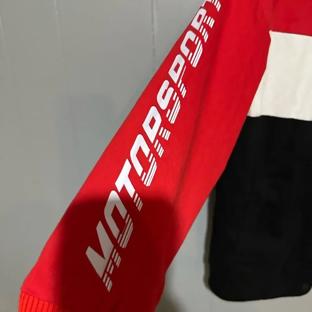 Racing jaket Red and White Snap Jacket‎